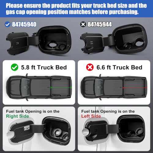 84745940 Fuel Tank Filler Pipe Housing | Compatible with Chevy Silverado 1500 Gas 2019-2025 | 5.8 FT Short Bed Only | Left-Side Fuel Opening | Replace 84492767, 84745968